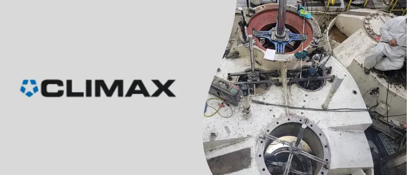 Usinagem de campo em uma DRAGLINE com CLIMAX Portable Machining & Welding Systems